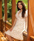Vneck Puffed Sleeve Dress